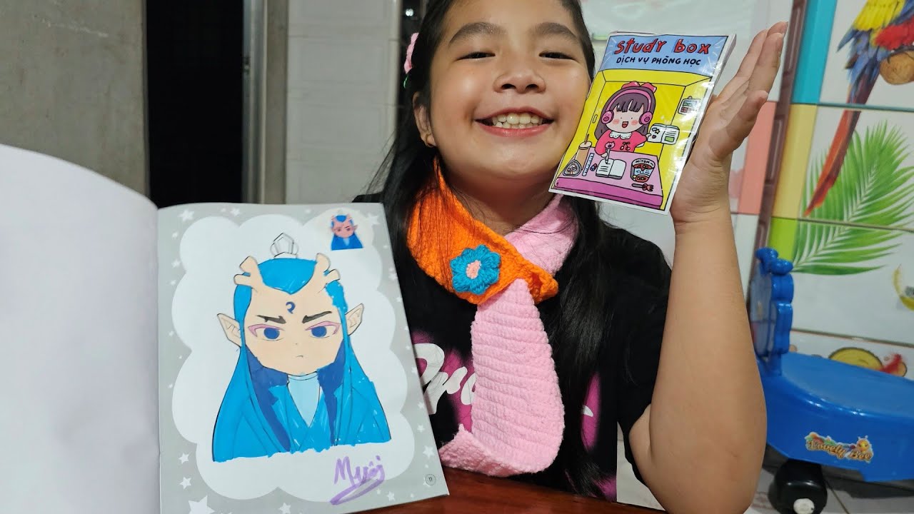 🧚🎁📖 Muội mở hộp cô tiên xanh làm quyển sổ squishy 😯❤️ Xí Muội Family Tập 425