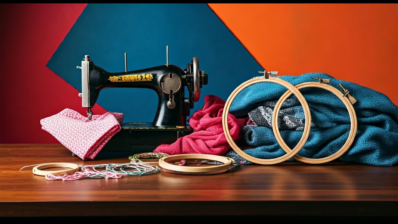 HOW TO MAKE EMBROIDERY BY SEWING  & EMBROIDERY MACHINE LIVE | SILAI MACHINE SE EMBROIDERY KESE KARE