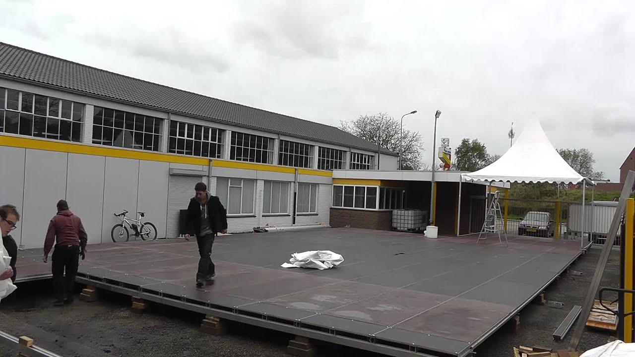Time lapse opbouwen aluhal incl cassettevloer