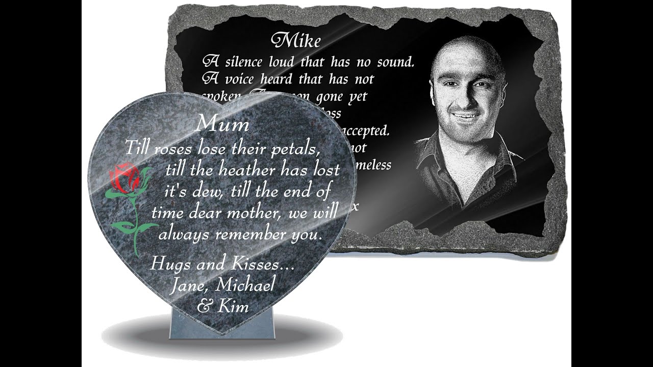 Memorial plaques online - Granite grave plaques - Design your own memorial plaque
