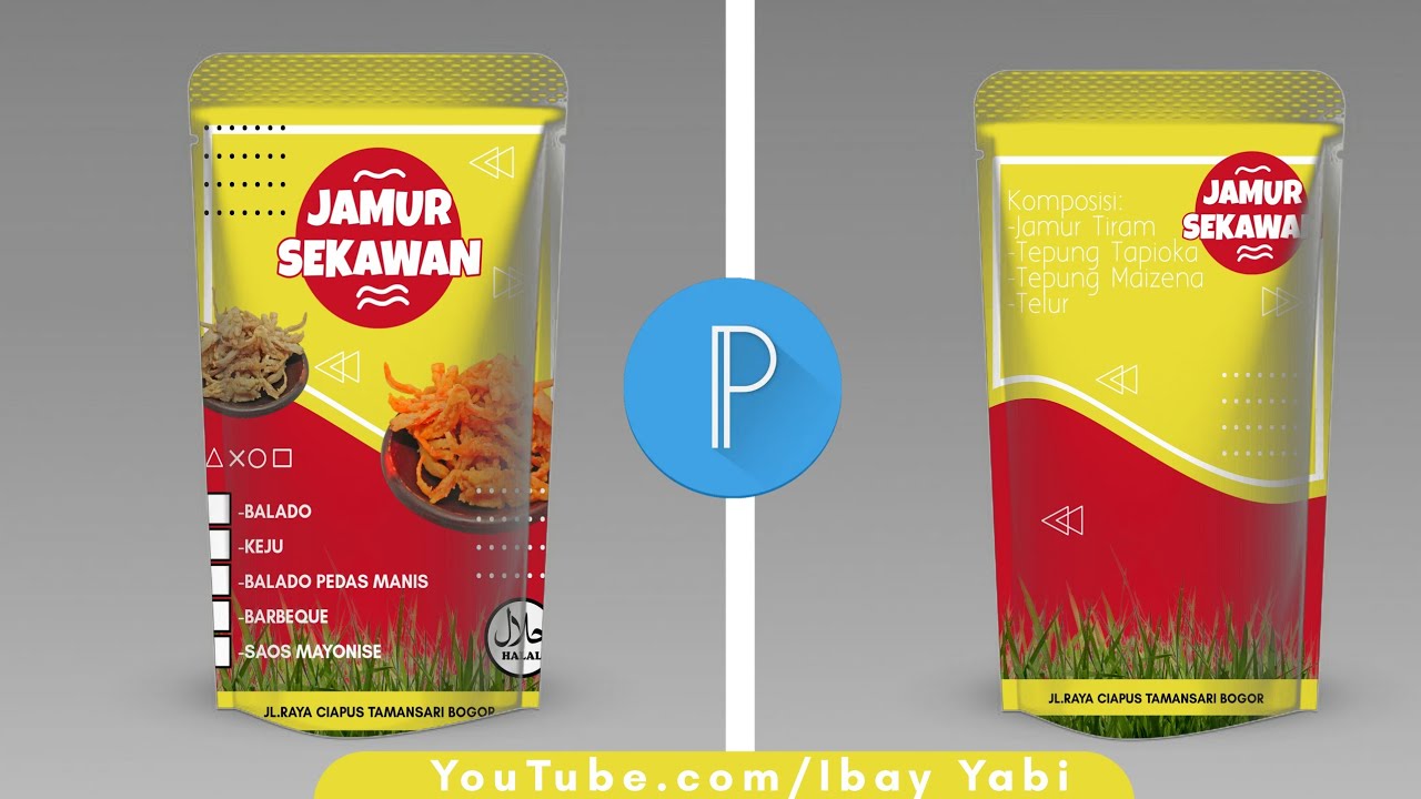 Cara Membuat Mockup Kemasan Pouch di Android - PixelLab Tutorial