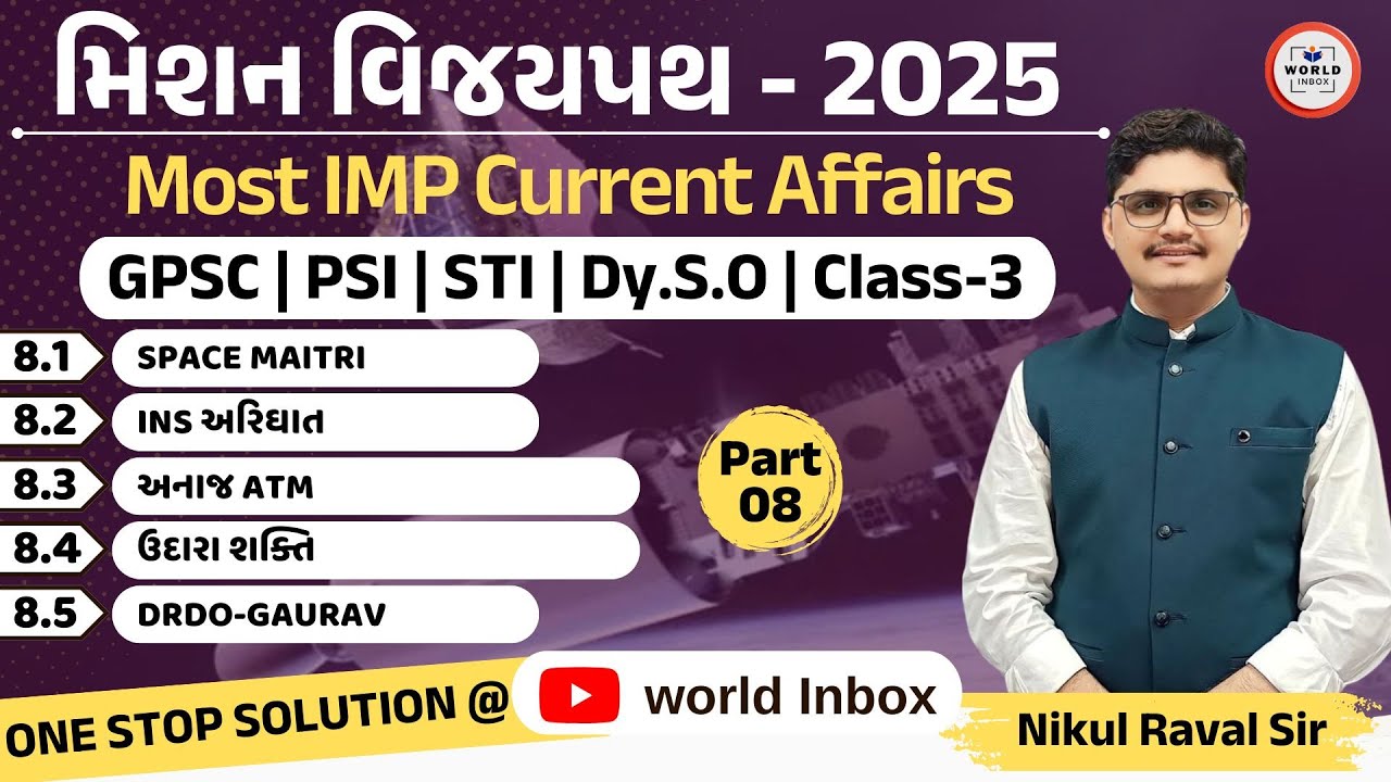 Mission Vijaypath 2025 | Part - 08 | Lecture By Nikul Raval Sir | World Inbox Academy