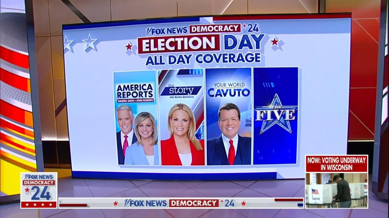 Fox's 2024 Election Day Coverage - 12pm to 6pm [No Commercials]