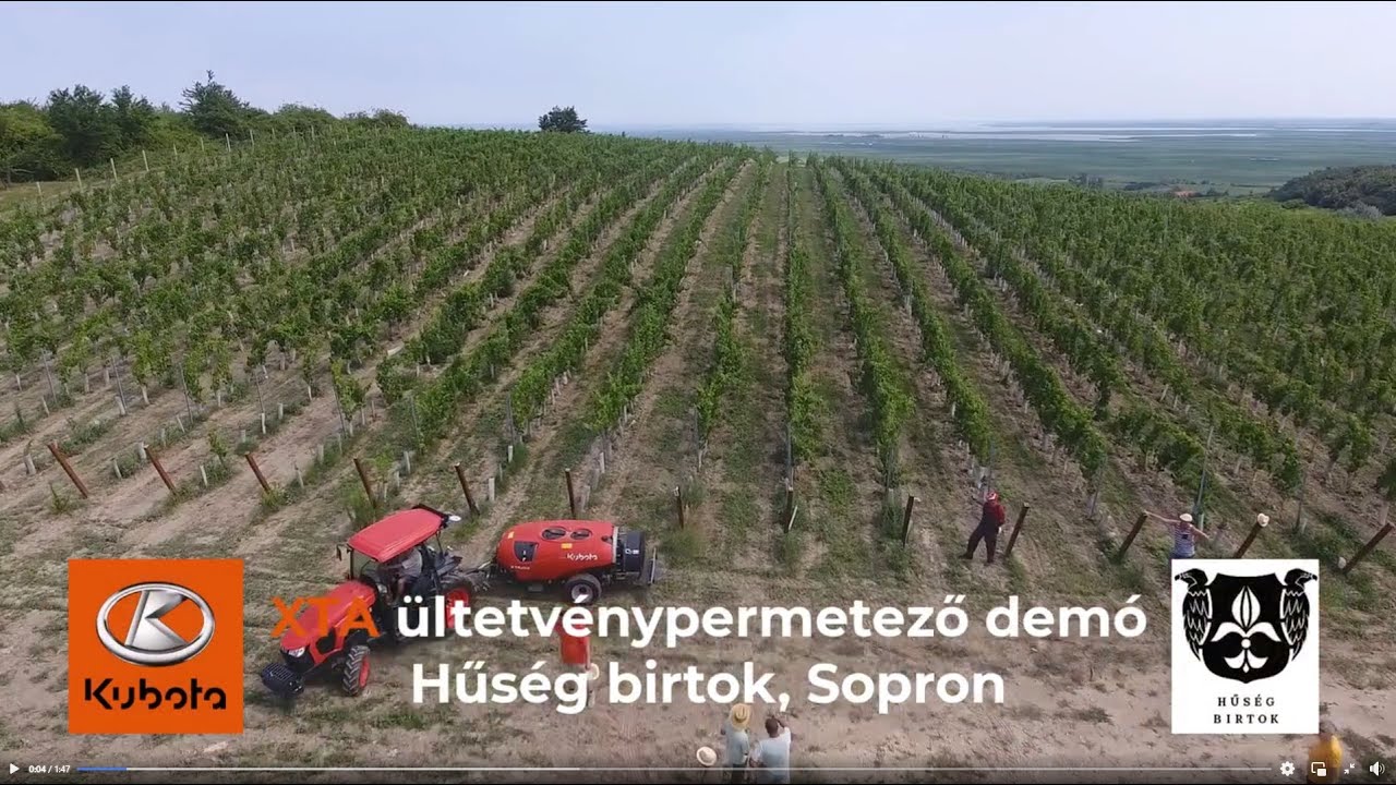 💦Kubota XTA ültetvénypermetező demó💦 - Hűség Birtok Sopron Július 11