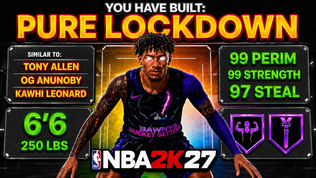 THE #1 META PURE LOCKDOWN BUILD IN NBA2K27!! 99 PERIM/STRENGTH, 97 STEAL! BEST LOCK BUILD 2K27