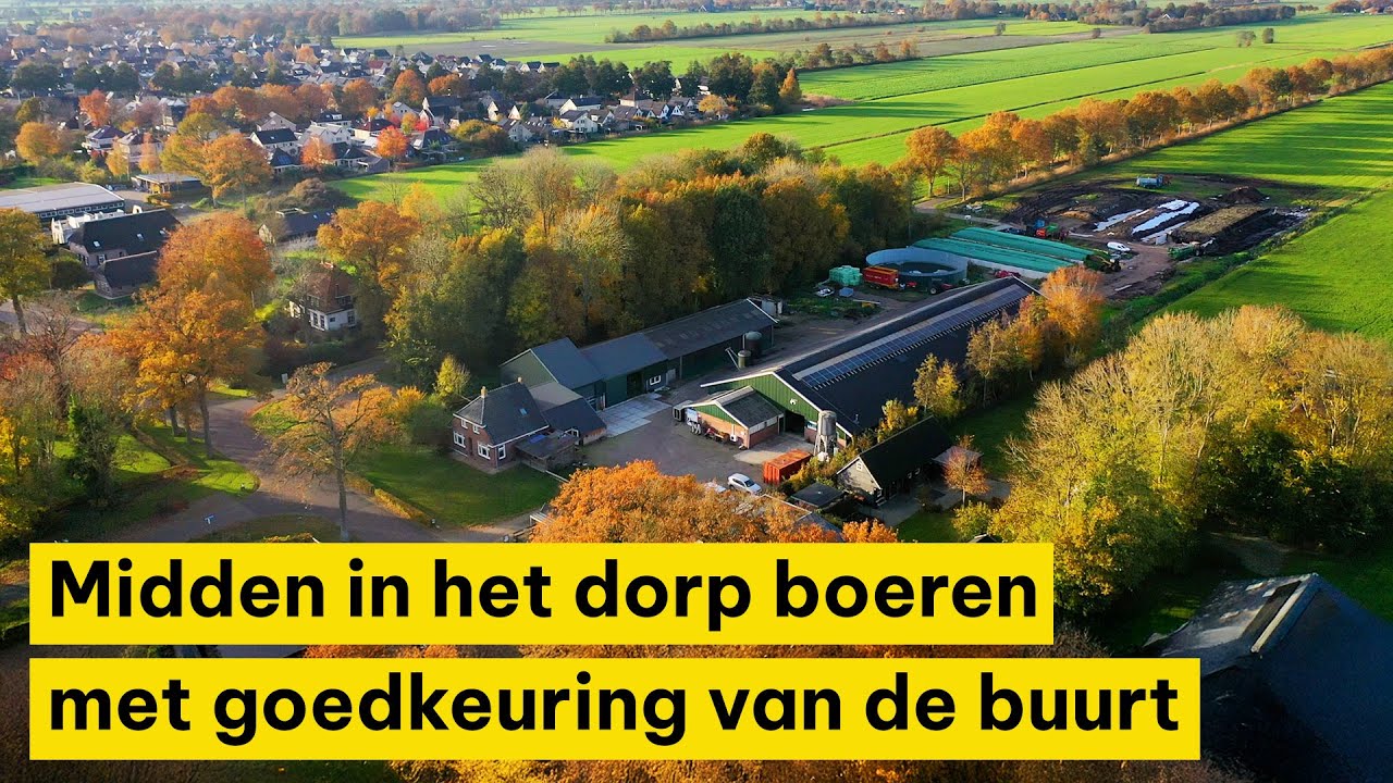 Midden in het dorp boeren met goedkeuring van de buurt