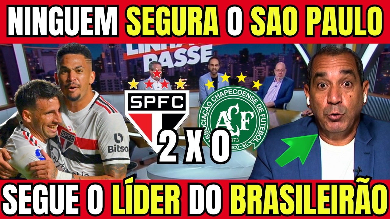 ESTREIA DE GALA! SÃO PAULO 2X0 CHAPECOENSE | TRICOLOR É LÍDIR ISOLADO! NOTICIAS DO SPFC HOJE