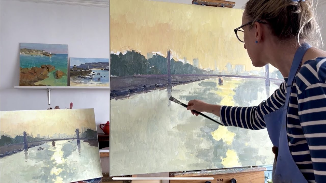 Scaled up huge Oil Painting | Impressionist scene