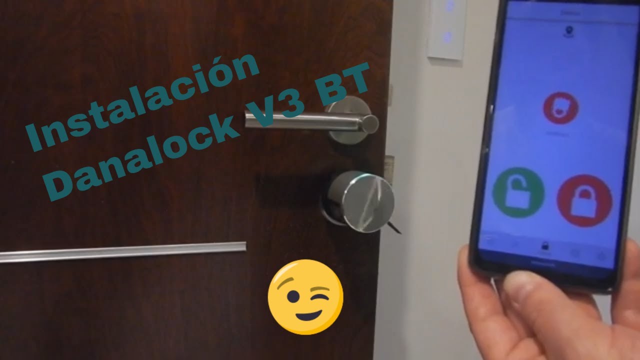 Instalación Danalock V3 BT cerradura inteligente en puerta adapatador