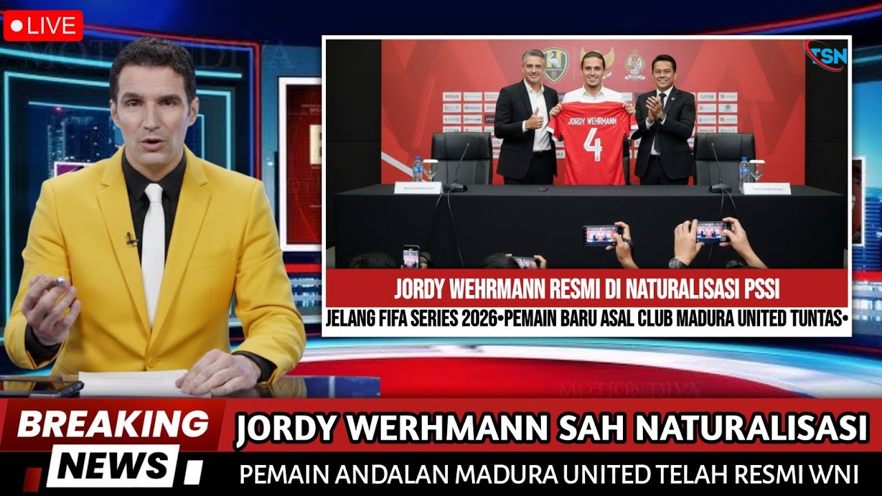 🔴BREAKING NEWS! PSSI RESMI NATURALISASI JORDY WERHMANN, PEMAIN ANDALAN MADURA UNITED•FIFA SERIES~