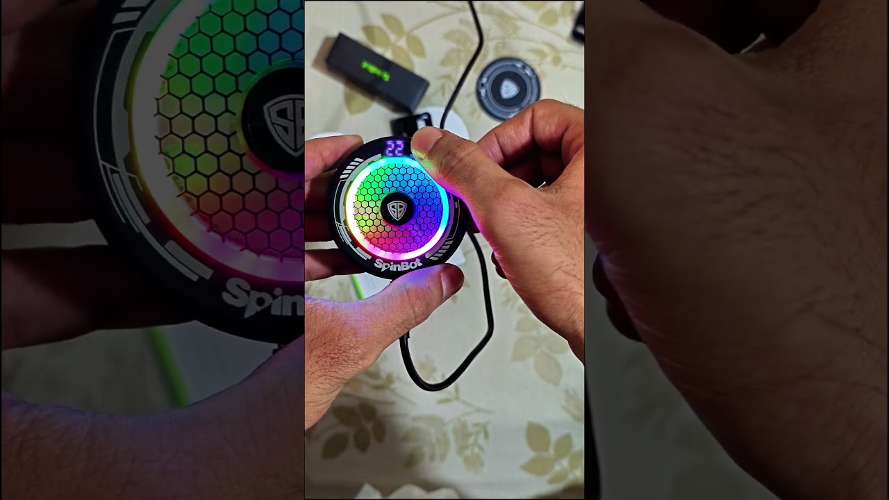 SpinBot IceDot Mag V1 in Action | AI Mobile Cooler 15W Freeze Cooling #shorts #mobilecooler