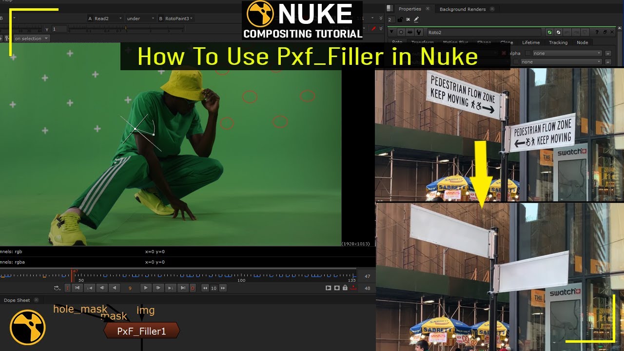 How To Use Pxf_Filler in Nuke | Tracking Marker Removal in Nuke using PxF_Filler | Nuke Pxf_Filler
