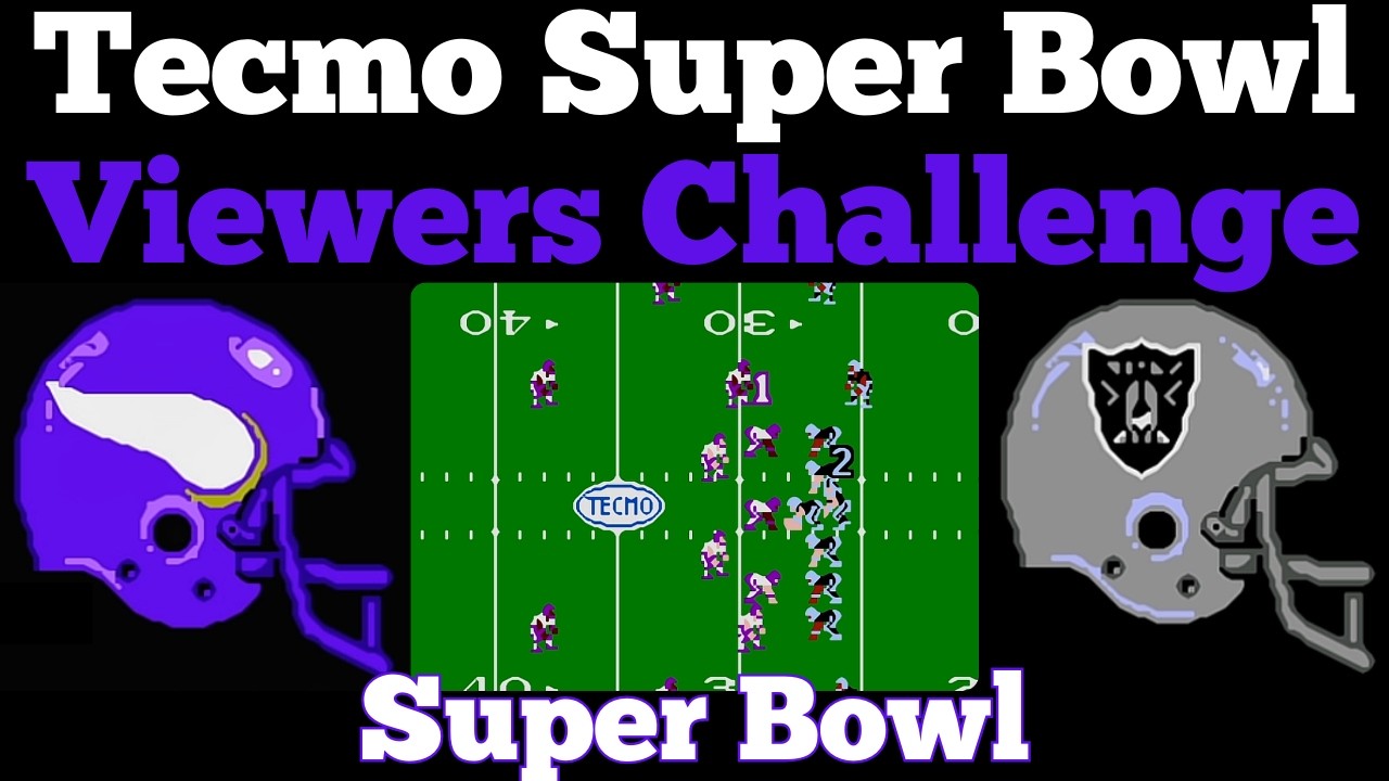 Super Bowl - Vikings vs Raiders - Tecmo Super Bowl - NES
