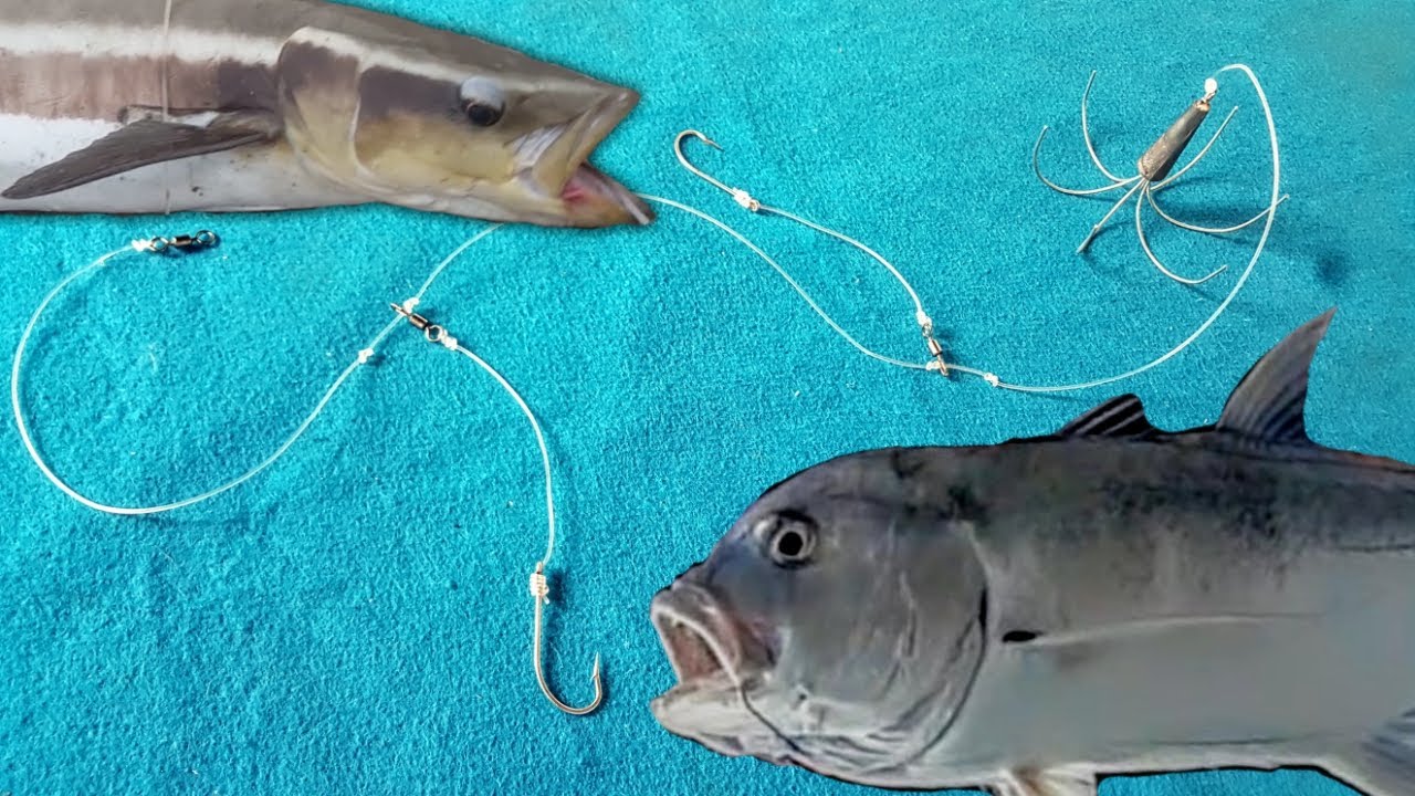 rangkaian pancing drone fishing target ikan besar