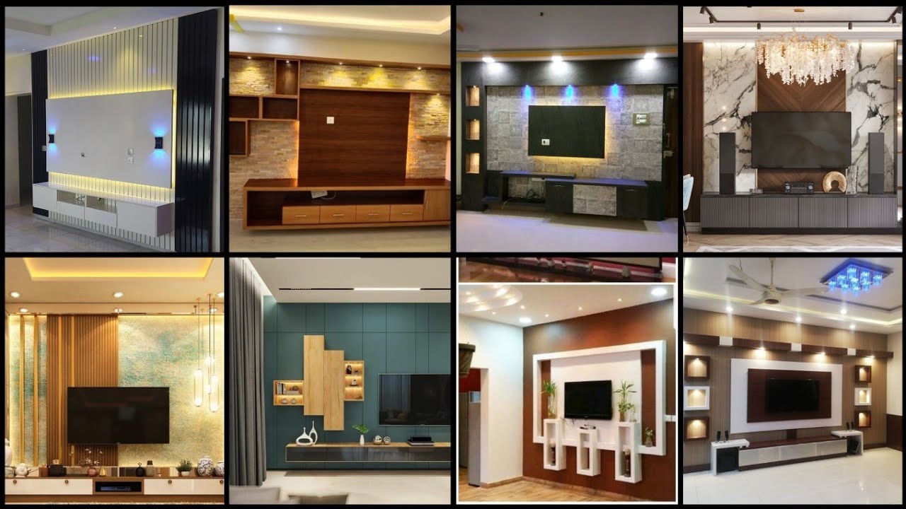 Best TV Unit Design With LED Light For Bedroom And Living Room | Bedroom Furniture