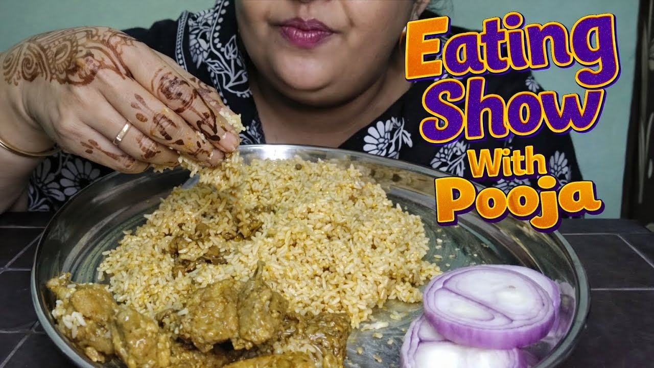 😋🥘🍗 Panner Bhuji Chicken Curry ll Eating Show With Pooja