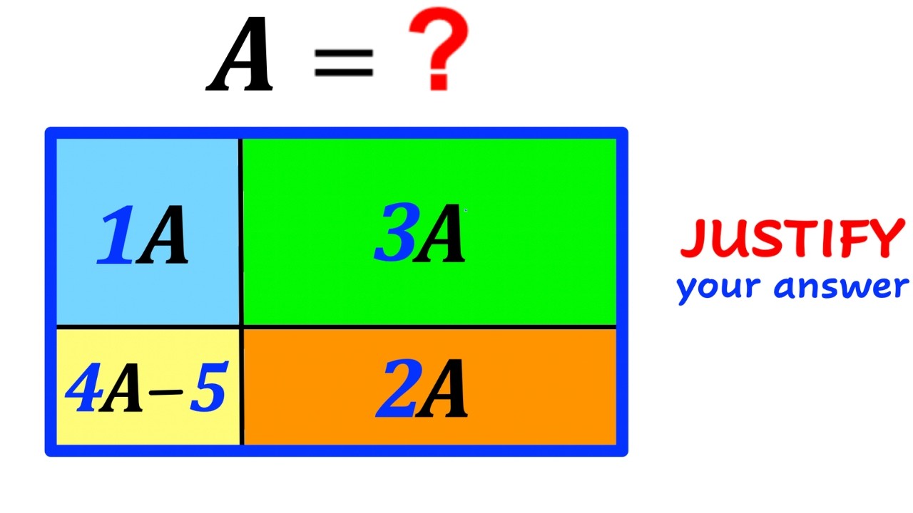 Can you find the area A value? | (Rectangles) | #math #maths | #geometry
