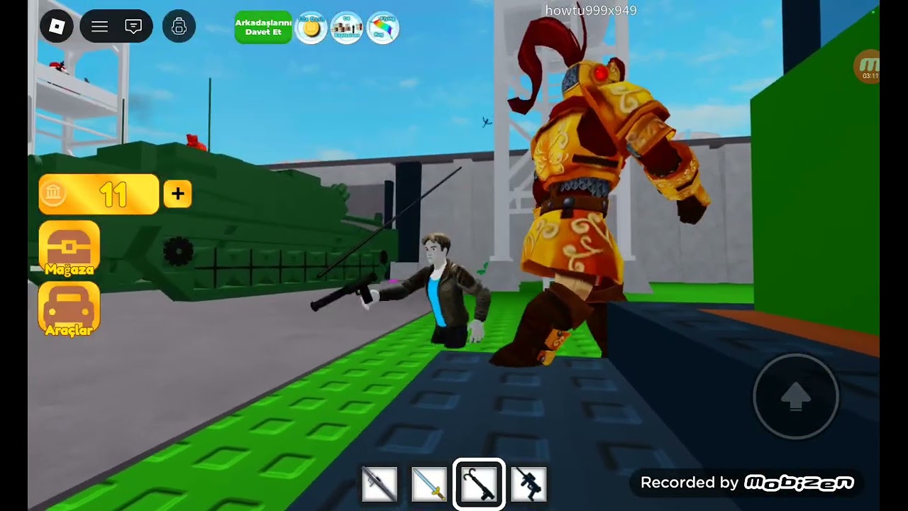 Roblox'ta zombiler üstüne saldırıyor