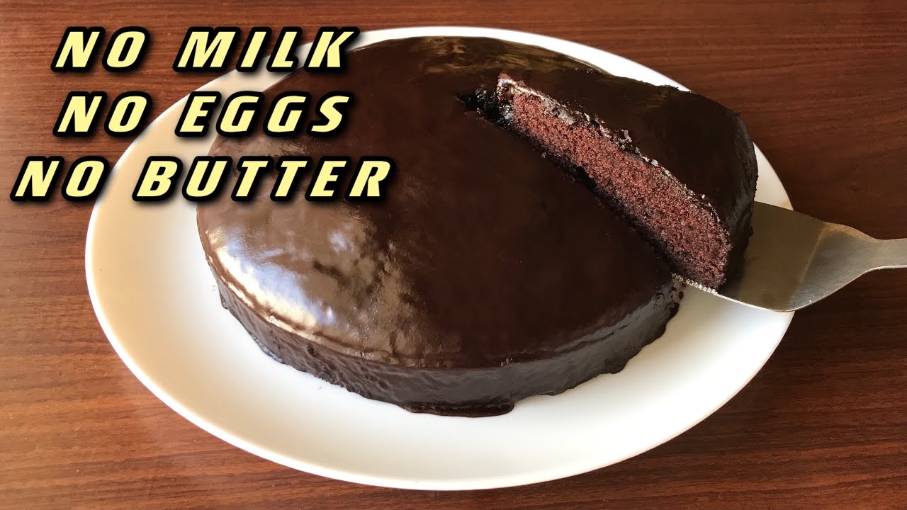 Easy CHOCOLATE CAKE | No Eggs, No Butter, No Milk!