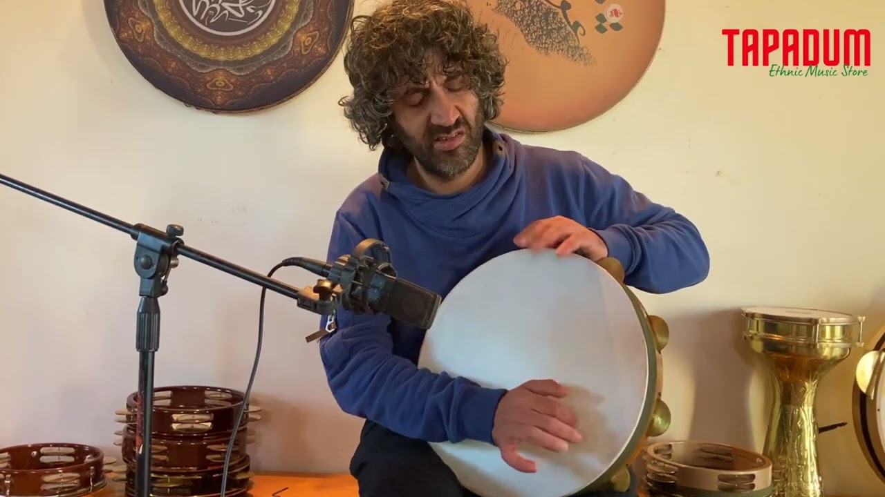 Turkish Frame Drum With 9 cymbals ( Zilli Daire )