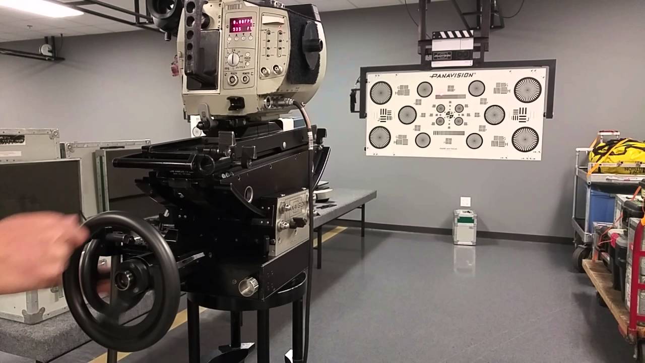 Stefano Ben operating the Panavision Panahead gearhead w/ Panaflex Millennium XL2 35mm film camera