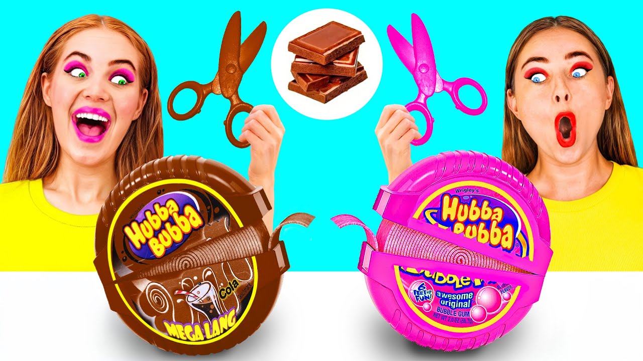 Real Food vs Chocolate Food Challenge | Fantastic Food Hacks by TeenTeam Challenge