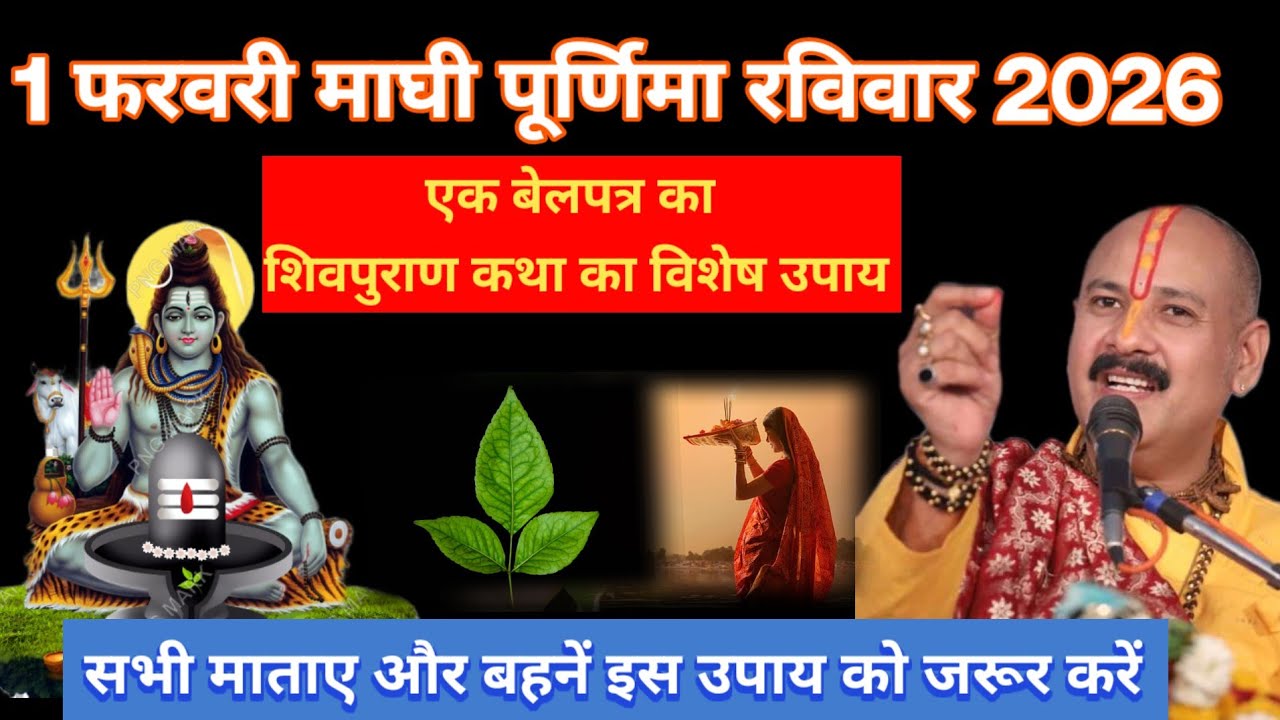 1 फरवरी माघी की पूर्णिमा | प्रदीप मिश्रा जी की कथा सुनते ही बरसेगी कृपा रवि पुष्य योग#maghipurnima