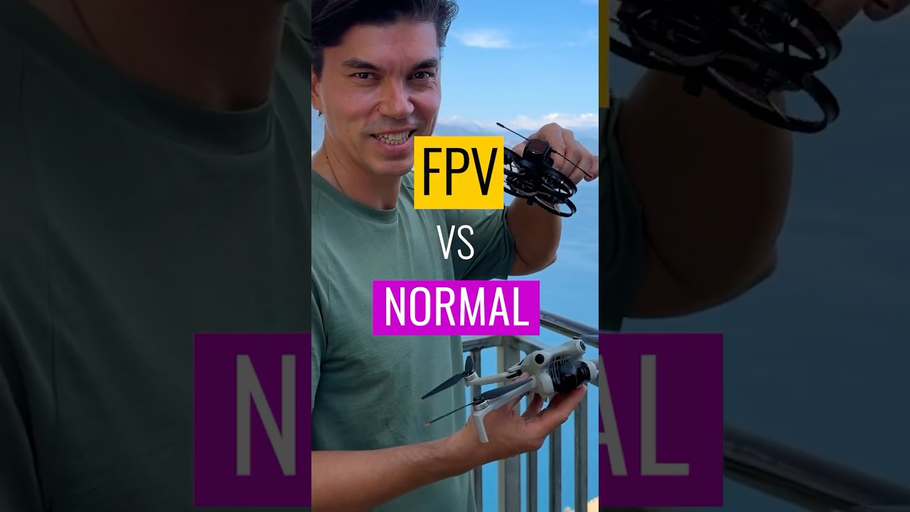 Обычный дрон против FPV-дрона