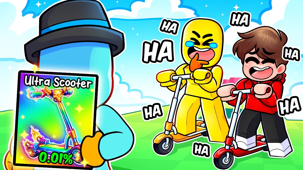 Me Hice Pasar por Noob en el OBBY de SCOOTER; Luego usé un SCOOTER de $100,000!