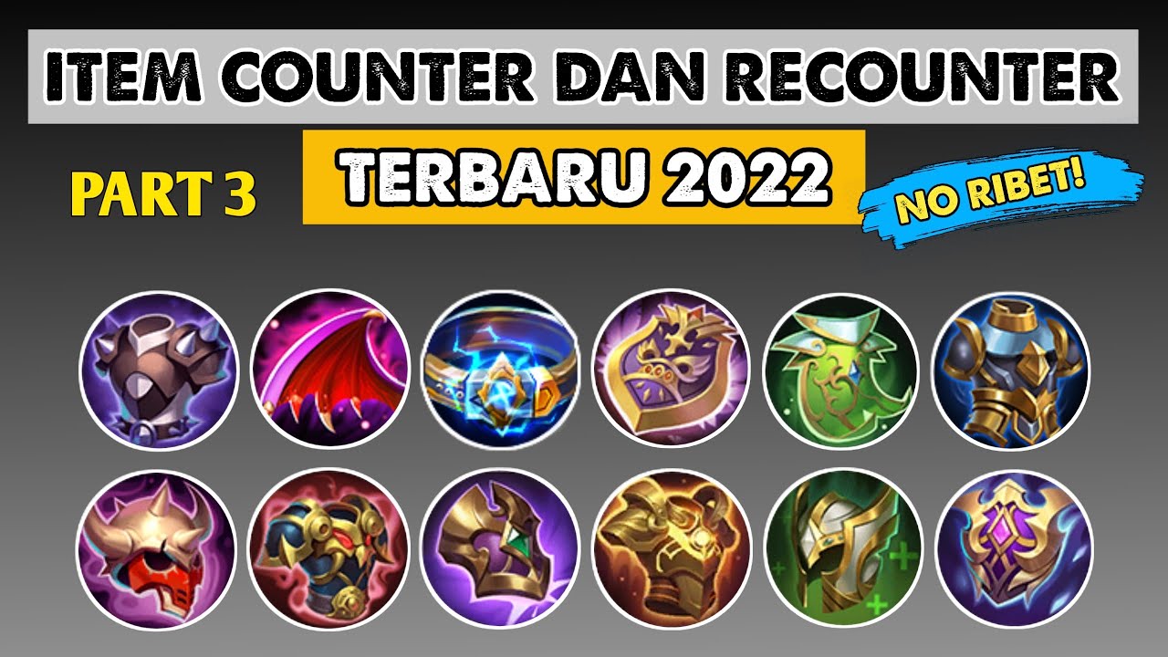 WAJIB TAU😲!! | COUNTER DAN RECOUNTER ITEM DEFENSE | BIAR TAU CARA NGE-COUNTER ITEM DEFENSE❗