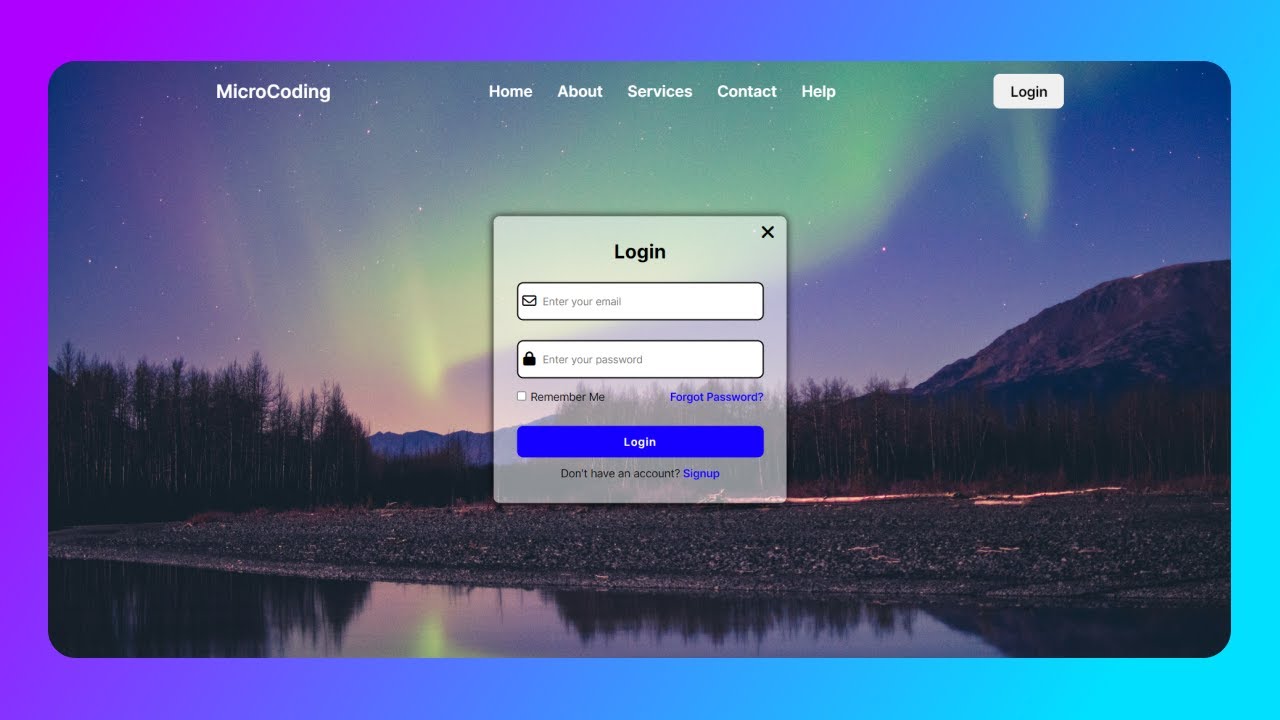 Create A Website With Login & Registration Form In HTML CSS & JavaScript | Login And Signup Page