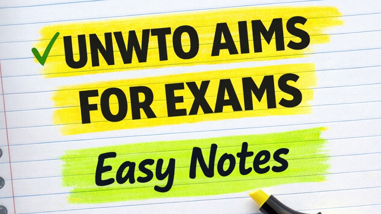 UNWTO Aims and Objectives | Full Explanation