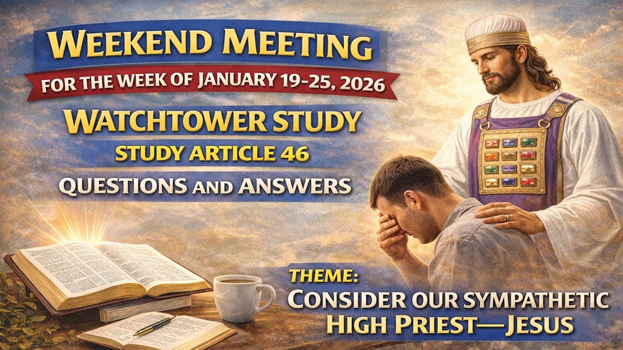 WATCHTOWER STUDY QUESTION AND ANSWER FOR THE WEEK OF JANUARY 19-25, 2026 WEEKEND MEETING OF JW