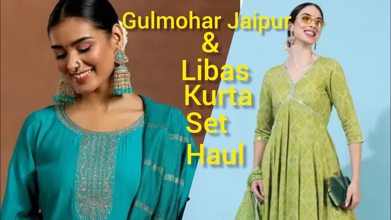 Ajio kurta set haul! libas & gulmohar Jaipur kurta set haul!ajio ethnic wear collection 