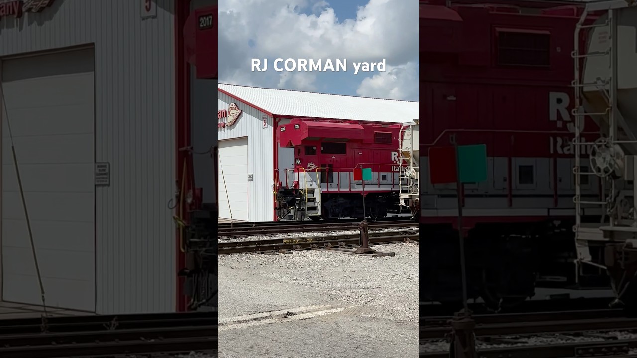 Weird RJ CORMAN locomotive sitting in yard