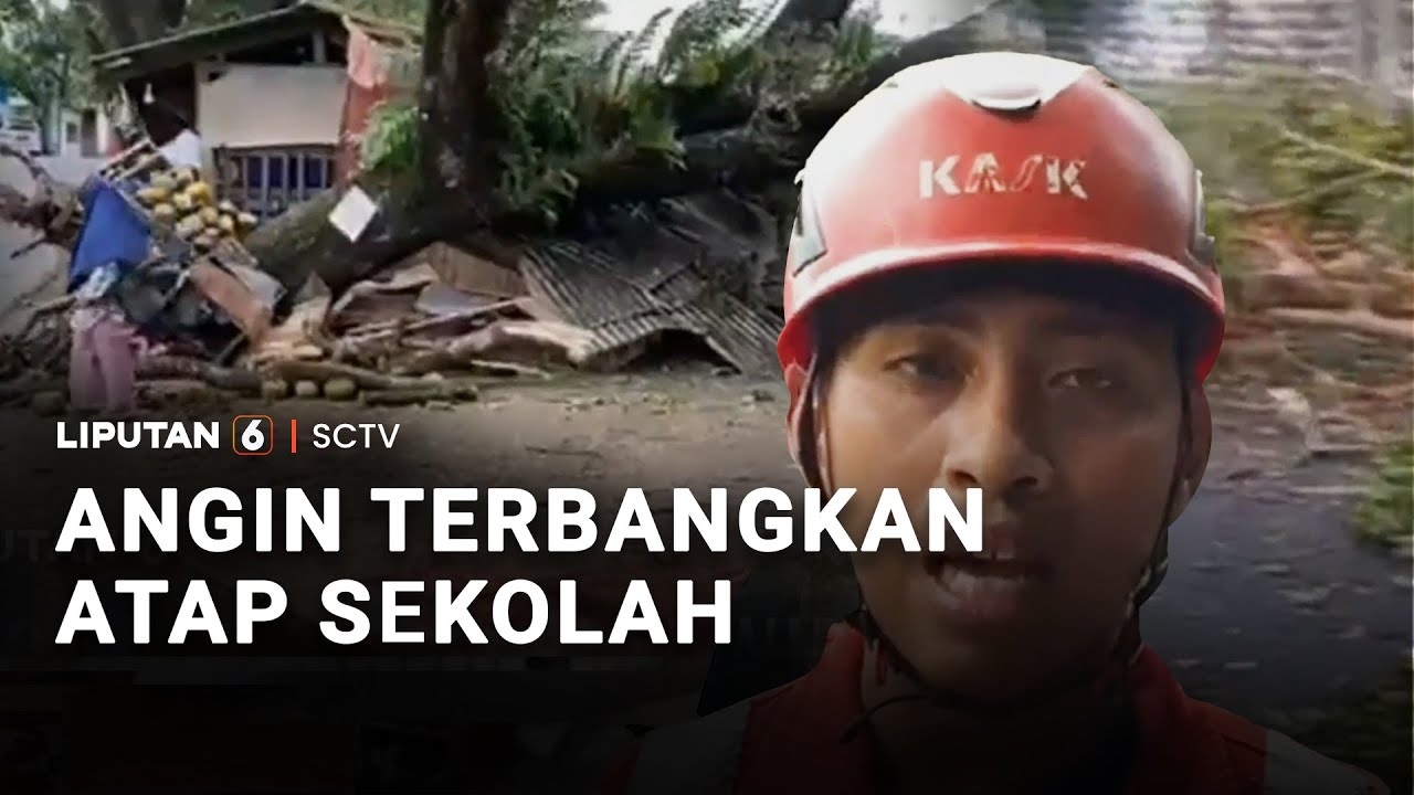 Angin Kencang Terbangkan Atap Sekolah | Liputan 6