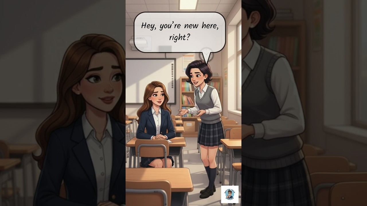 🎒 &ldquo;Meeting a New Classmate&rdquo; | Simple English Conversation | English Speaking Practice for Beginners