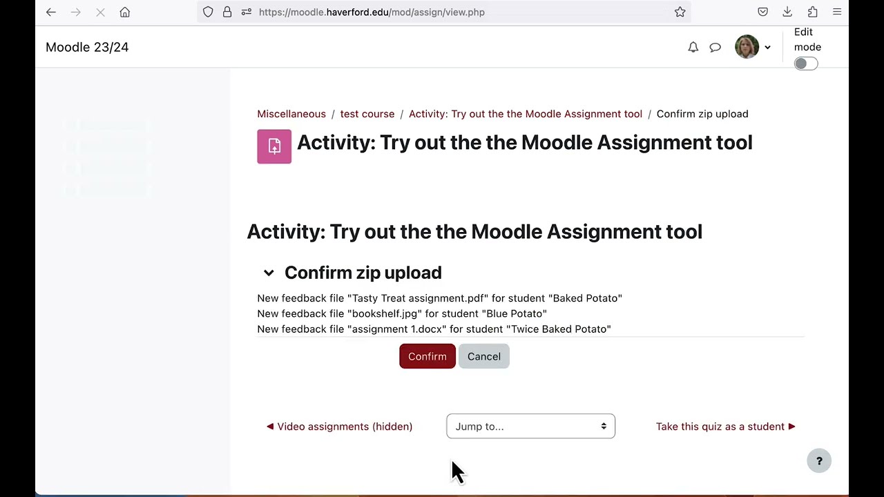 Offline/bulk assignment grading in Moodle 4 1