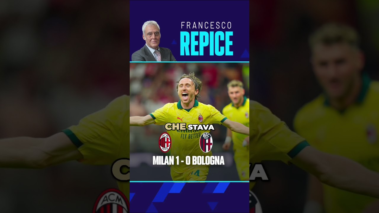 Milan-Bologna 1-0: il gol di MODRIC FA IMPAZZIRE FRANCESCO REPICE IN RADIOCRONACA