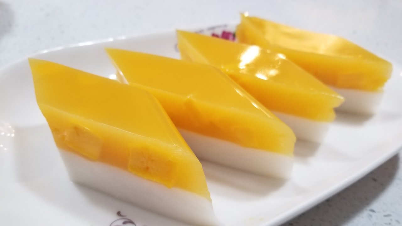 Mango Coconut Jelly Agar Agar 芒果椰子果冻