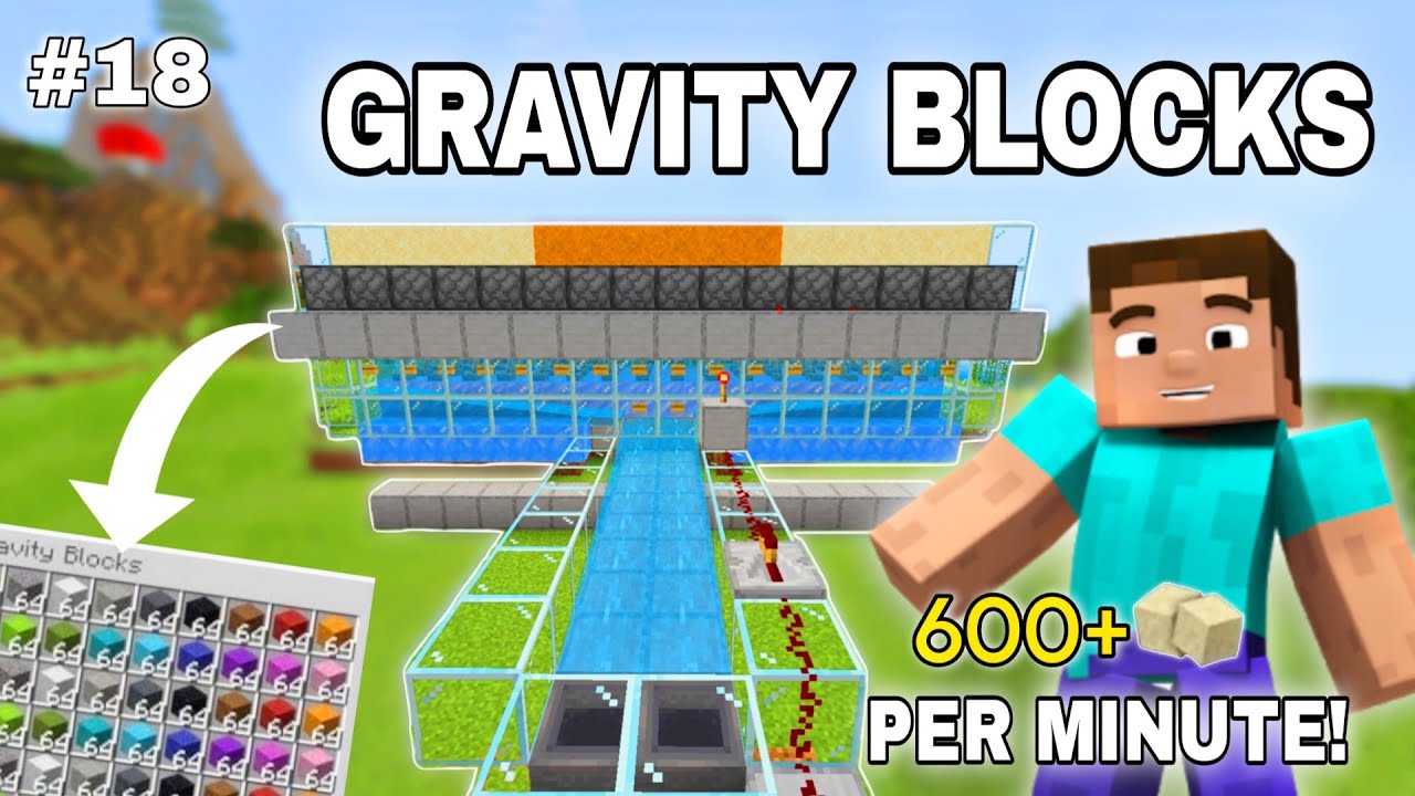 🔥 INSANE Minecraft Gravity Block Farm! (600+ Blocks Per Minute) Easy Survival Build