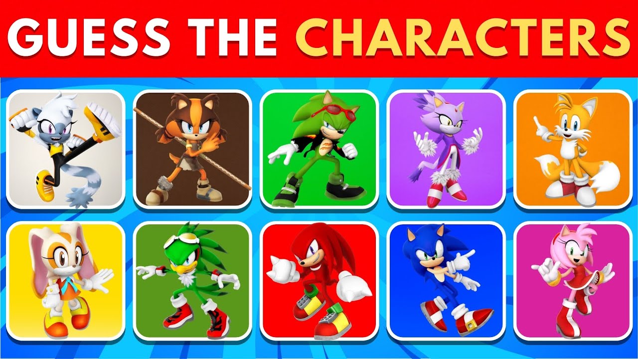 Guess the Sonic the Hedgehog Characters! | Sonic, Knuckles, Tails, Amy Rose, Cream the Rabbit
