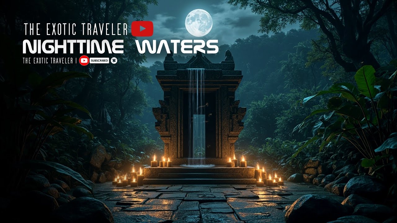 THE EXOTIC TRAVELER | Midnight Jungle Temple Ambience – Calm Water Soundscape for Deep Sleep