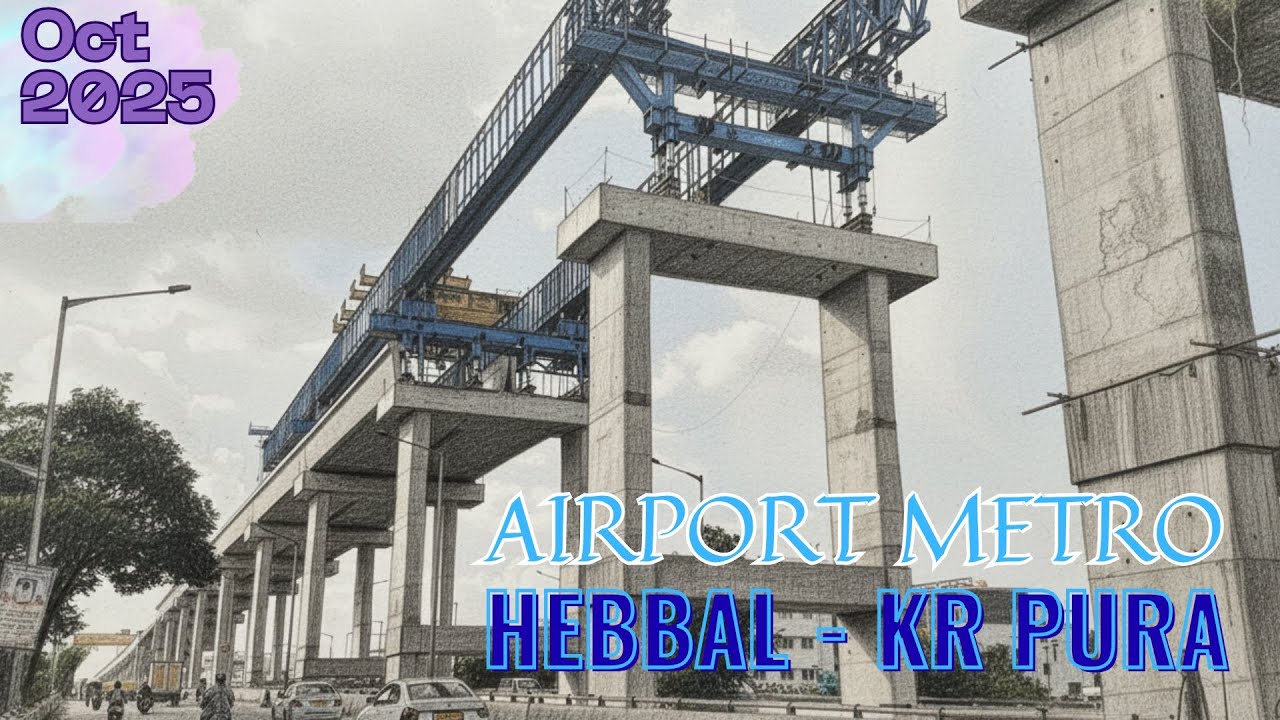 Bengaluru Metro : Blue line : Airport line : Hebbal to Tin Factory: OCT 2025  #bmrcl #bangaloremetro