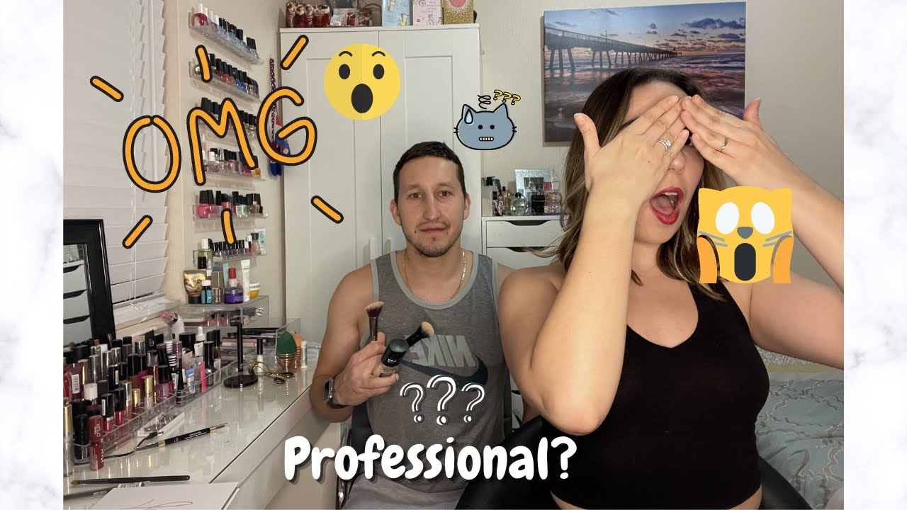 MY HUSBAND DOES MY MAKEUP! OMG He said he'd take me out like this lol