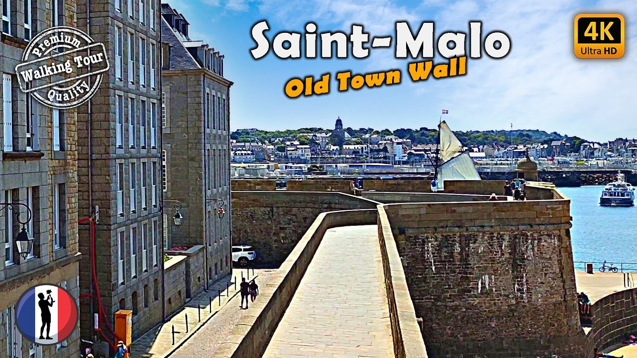 🇫🇷 SAINT-MALO, Brittany, France - Amazing Town Walls Walking Tour [4K/60fps]
