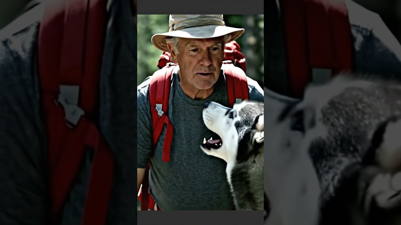 Siberian husky warning to old man #dogs #rescue #animals #husky