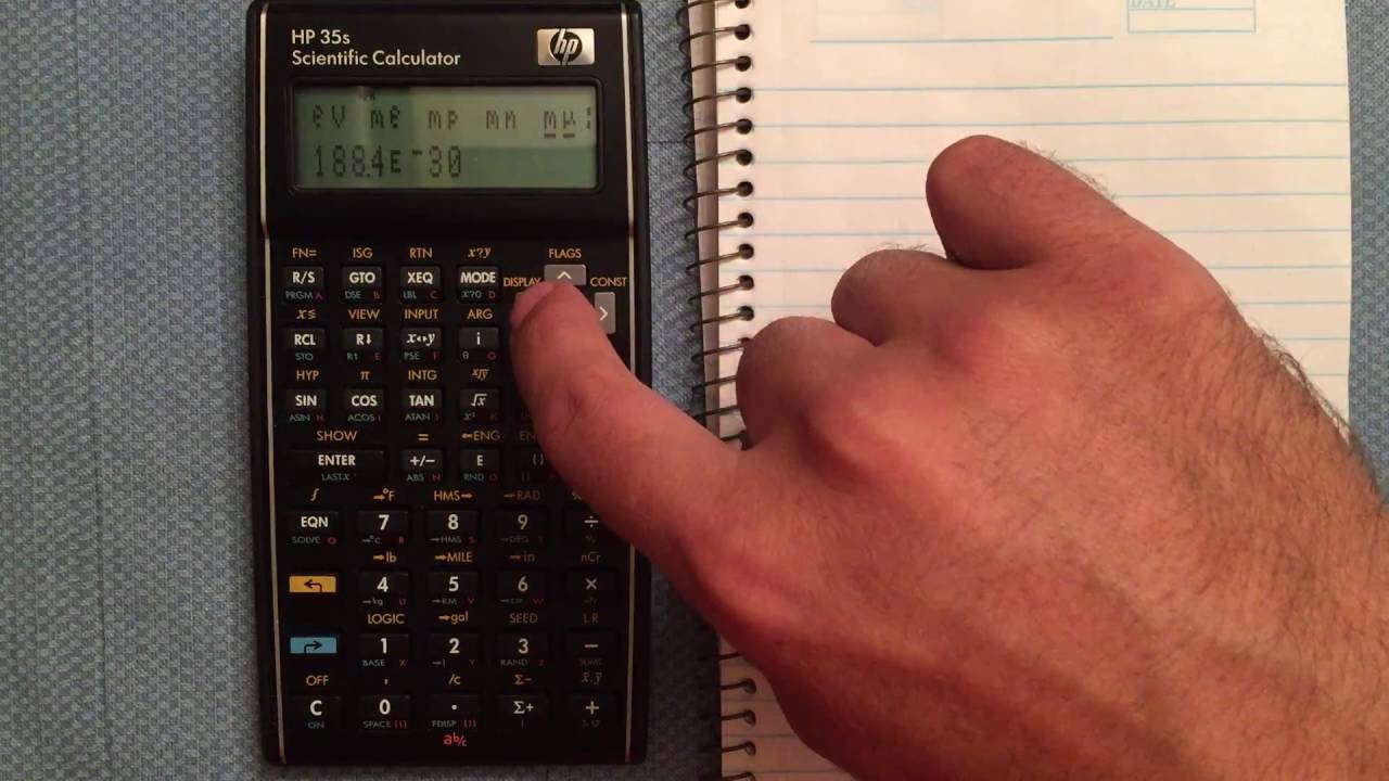 HP 35s Constants and Other Menus