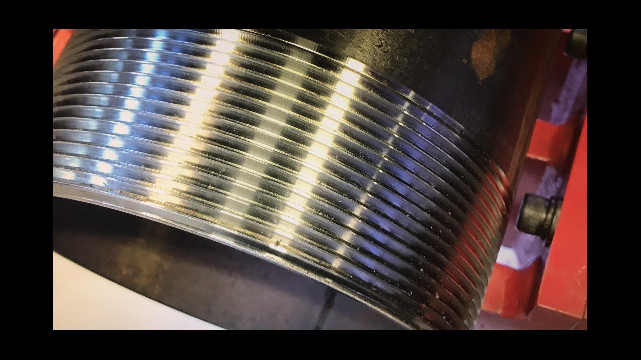 4 inch NPT Pipe Thread Single Point Threading with RMT TGB 8 Pipe Spool Master