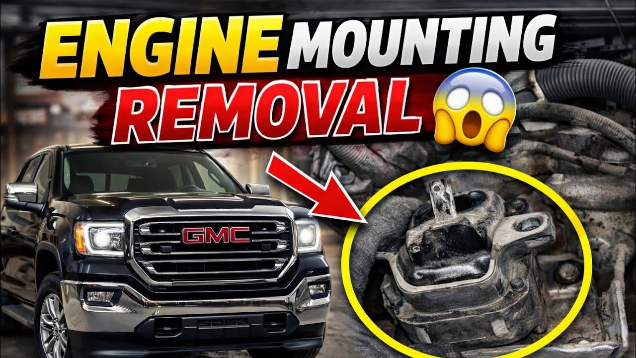 GMC Sierra Engine Mount Replacement | Very Tough Job 🔧V8 Engine | #youtubevideo #viral #automobile 